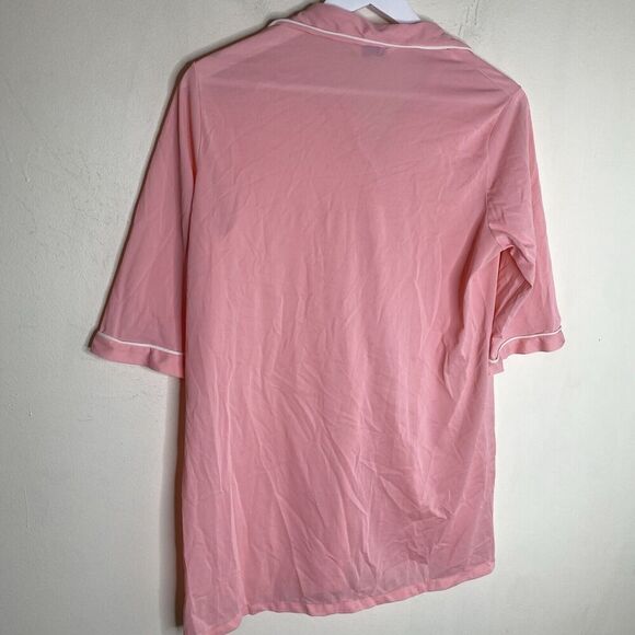 Aristocraft Vintage *Flaws* Pink Nylon Pajama Top Size Small - Picture 9 of 13